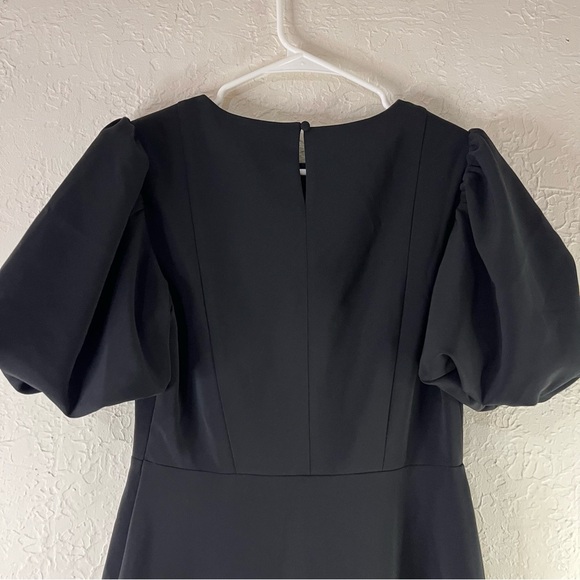 Hill House Constance Short Puff Sleeve Midi Dress in Black - Picture 10 of 14